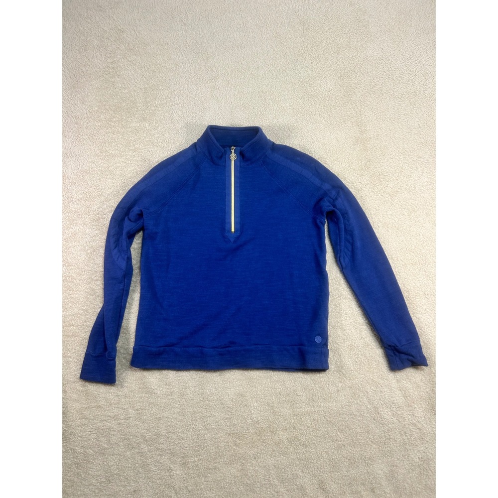 Lilly Pulitzer Navy Ashlee Quarter Zip Long Sleeve Pullover Sweatshirt Womens XS